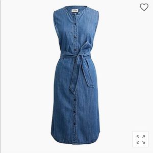J. Crew Sleeveless Shirtdress in Chambray - Sz S